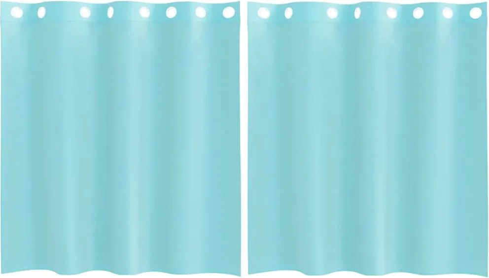 vidaXL Perdele Voile cu Oeje 2 buc Turcoaz
