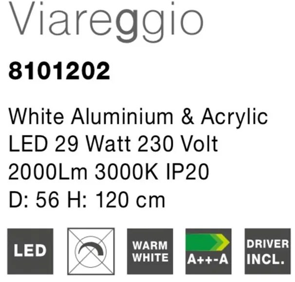 Lustra suspendata LED design modern Viarregio alb