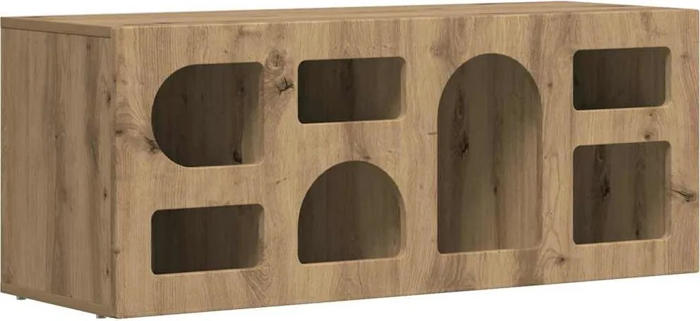 vidaXL Cabinet TV Stejar Artizanal 100 x 35 x 40 cm Lemn compozit