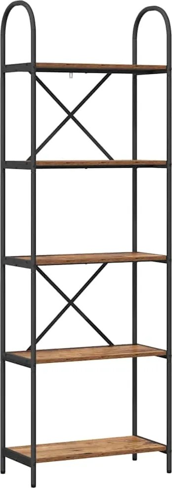 vidaXL Raft pentru cărți Lemn vechi 60 x 30 x 183 cm Lemn compozit