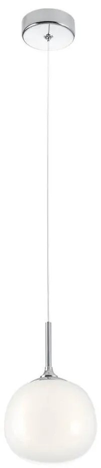 Redo 01-2081 - Lampă suspendată pe cablu KIWI 1xG9/40W/230V, Ø 12 cm, crom lucios/alb