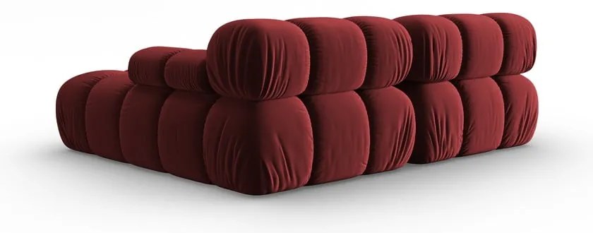 Colțar roșu cu tapițerie din catifea (colț dreapta) Bellis – Micadoni Home