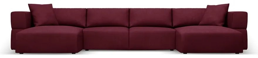 Colțar burgundy (în formă de "U") Esther – Milo Casa