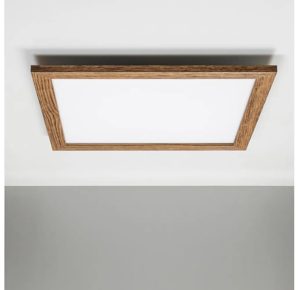 Panou LED RGBW dimabil aplicat/încastrat Eglo SALOBRENA-C LED/34W/230V maro + telecomandă