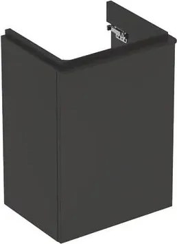 Dulap baza pentru lavoar suspendat Geberit Smyle Square lava gri inchis 1 usa opritor dreapta 45 cm