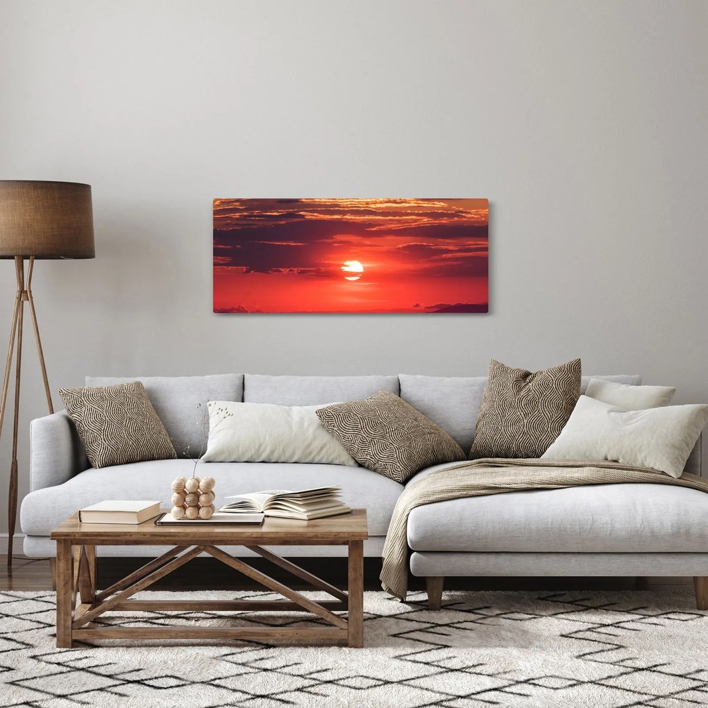 Tablou cu soarele colorat (120x50 cm)