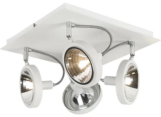 Design spot alb cu 4 lumini reglabil - Nox