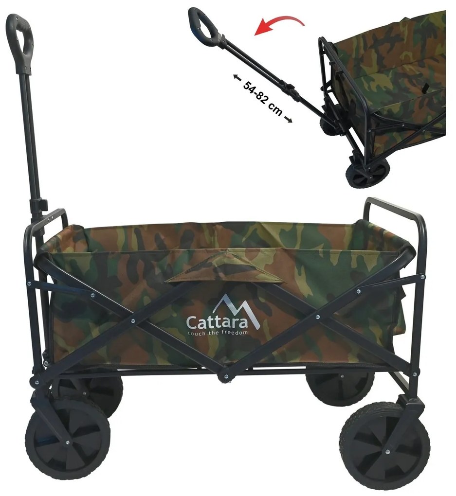 Cattara 13704 Cărucior de camping pliabil TrogirArm y, 104 x 86 x 55 cm, M