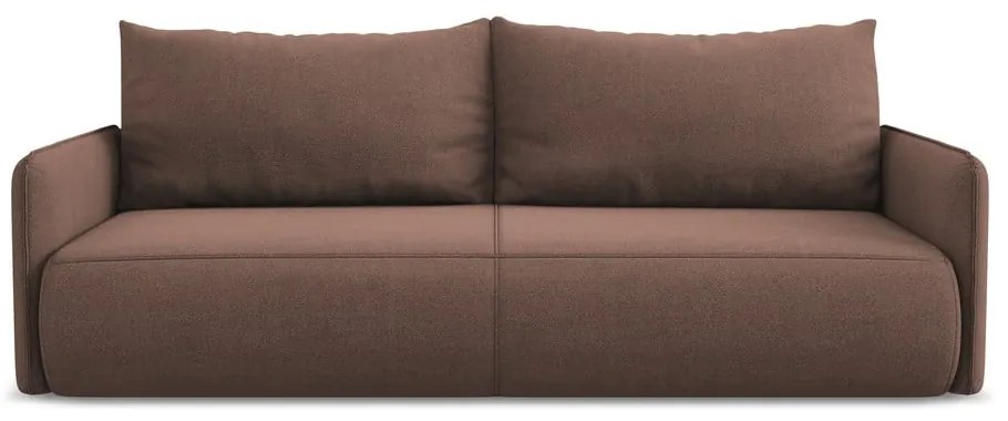 Canapea roz extensibilă/cu spațiu de depozitare 216 cm Nanea – Makamii