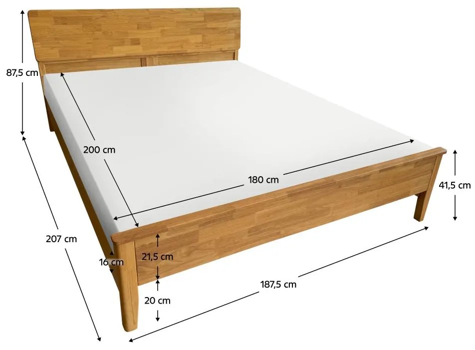 Pat matrimonial 180 cm Novedades (natural) (cu somieră). 1116427