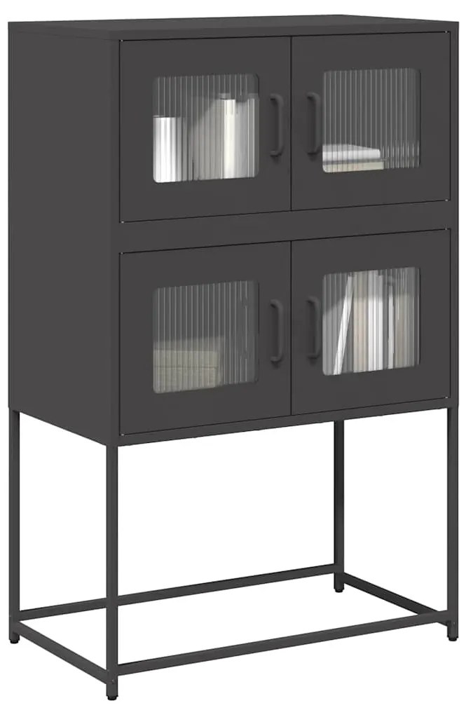 vidaXL Dulap înalt, negru, 68x39x107 cm, oțel