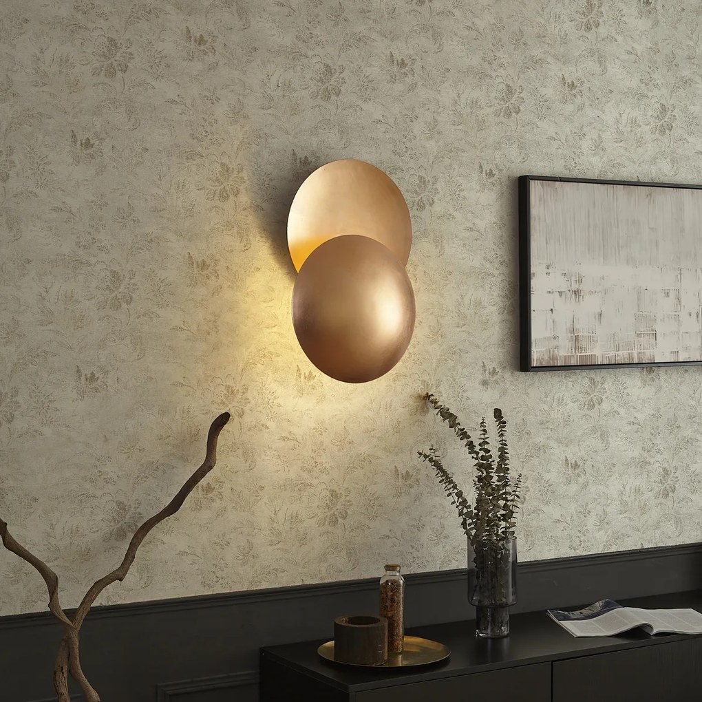 Lampă de perete modernă cupru 34,5 cm 2 lumini - Sunrise