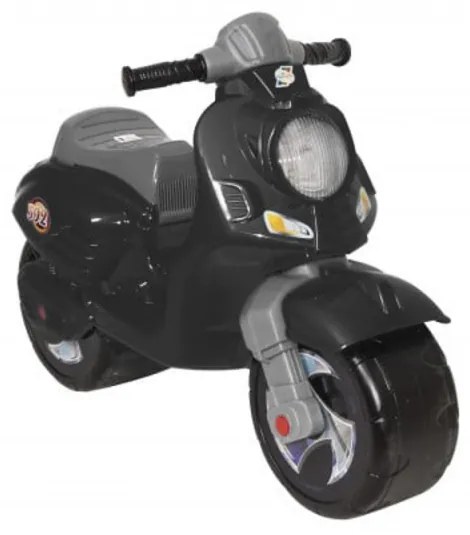 Motocicleta cu functie de trotineta fara pedale pentru copii NOVOKIDS™ Vespa Scooter Mini , Maxim 30 Kg, Cu roti late, Stabilitate mare, Negru
