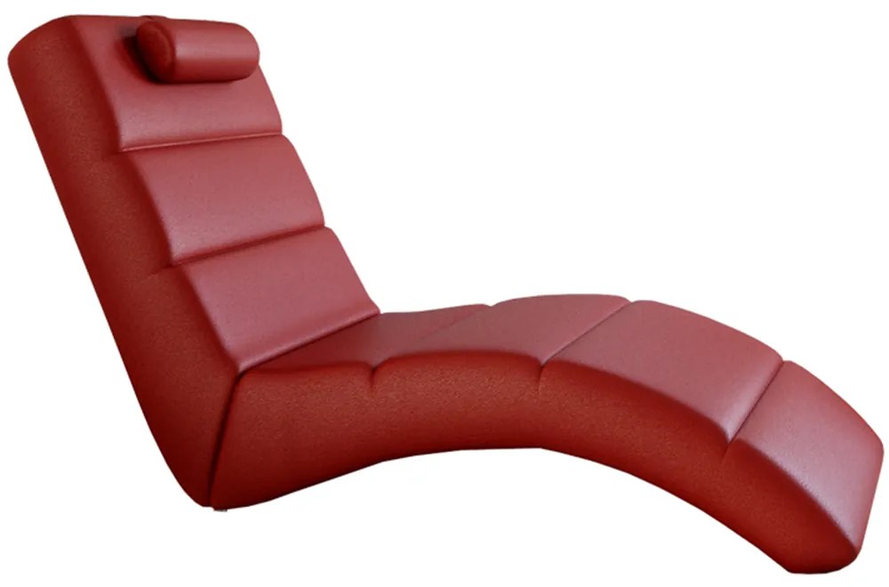 Fotoliu relaxant, piele eco roşie, la comandă, LONG