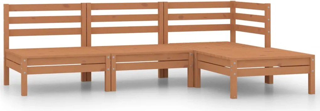 vidaXL Set mobilier de grădină, 4 piese, maro miere, lemn masiv de pin