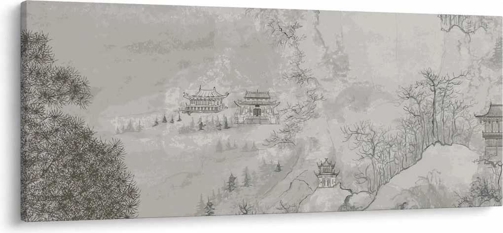 Tablou - Peisaj chinezesc (120x50 cm)