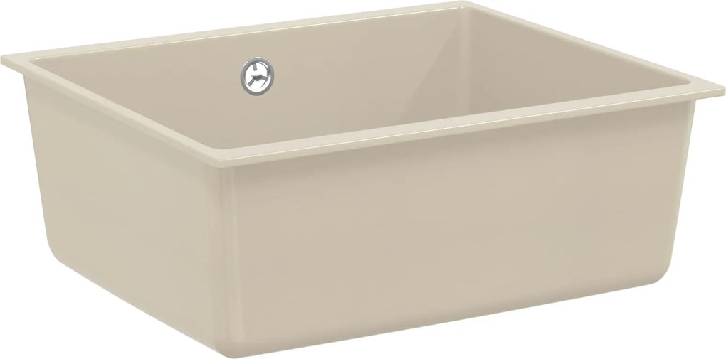 vidaXL Chiuvetă Bej 530 x 460 mm 80% Quartz și 20% Rășină