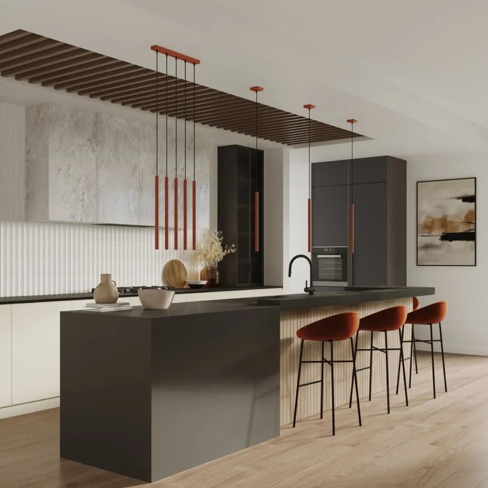 Lustră cărămizie Fideus – Sollux