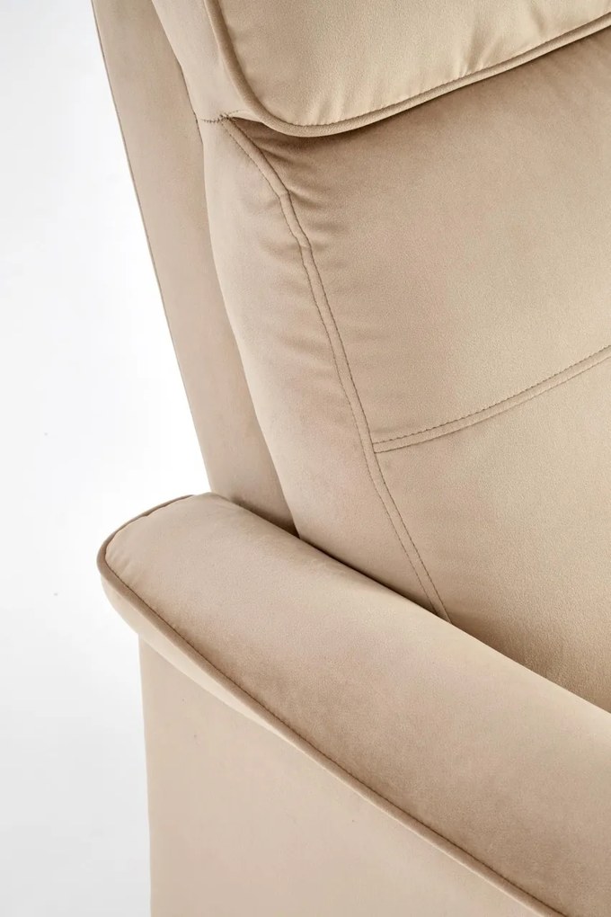 Fotoliu recliner Semir velvet bej H108 cm