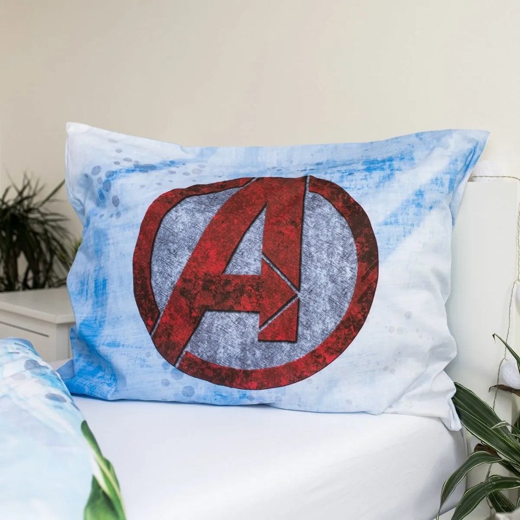 Lenjerie de pat din bumbac Avengers Heroes, 140 x 200 cm, 70 x 90 cm