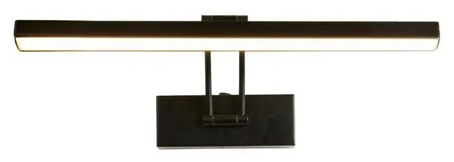 Aplica de perete LED pentru oglinda sau tablou Rhodes negru, L-40cm