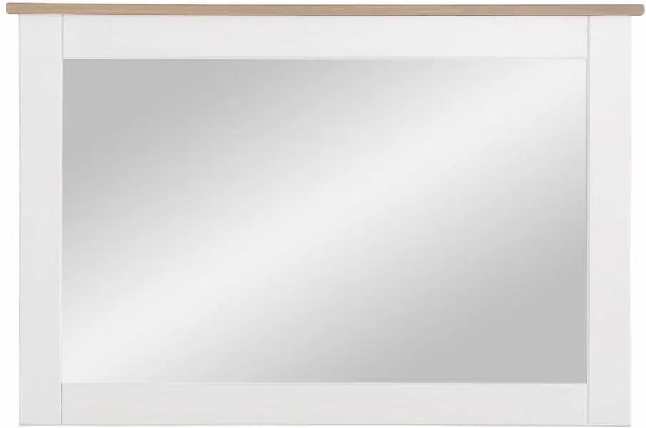 Oglindă cu ramă din lemn masiv de pin Støraa Cosmo, alb