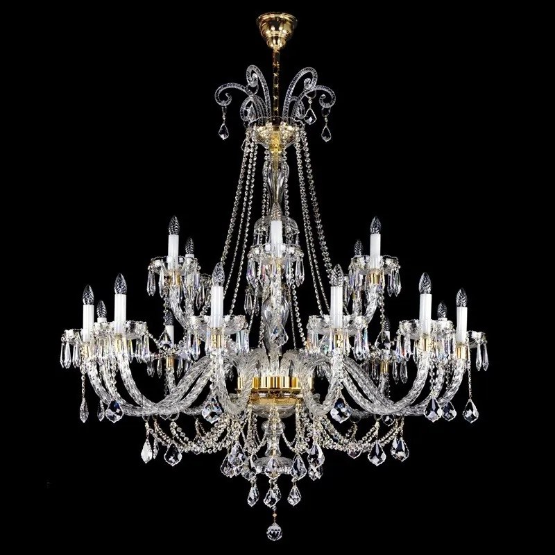 Candelabru 18 brate design LUX Cristal Bohemia Exclusive MIRELA XVIII.