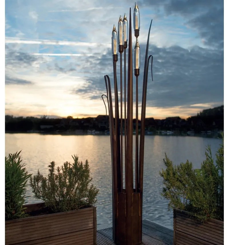 Corp iluminat exterior design papura din fier forjat, AL 6848