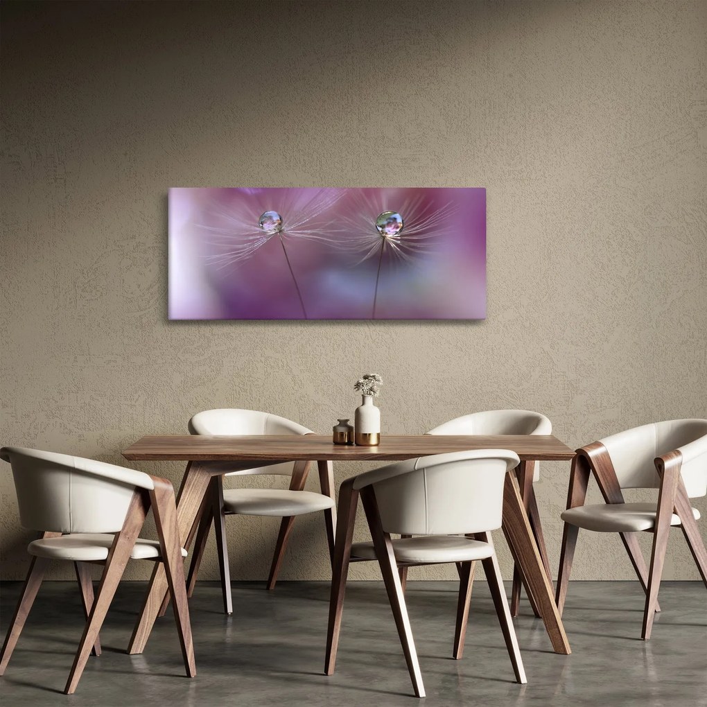 Tablou cu picături pe puf (120x50 cm)