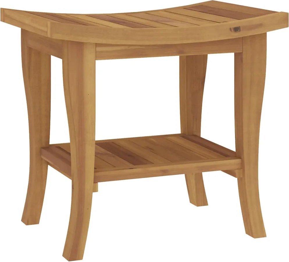 vidaXL Măsuță laterală de baie, 50x35x45 cm, lemn masiv de tec