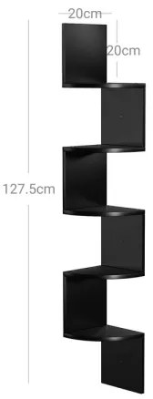 Poliță de colț SNAKE, neagră