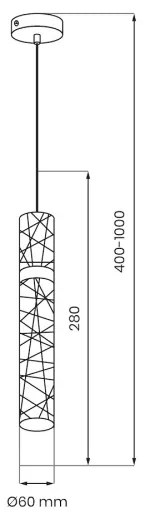Lustră LED pe cablu LAGOS LED/8W/230V, aurie