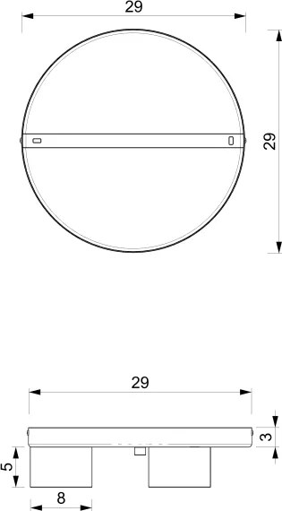 Plafonieră DIXIE 3xGX53/11W/230V neagră