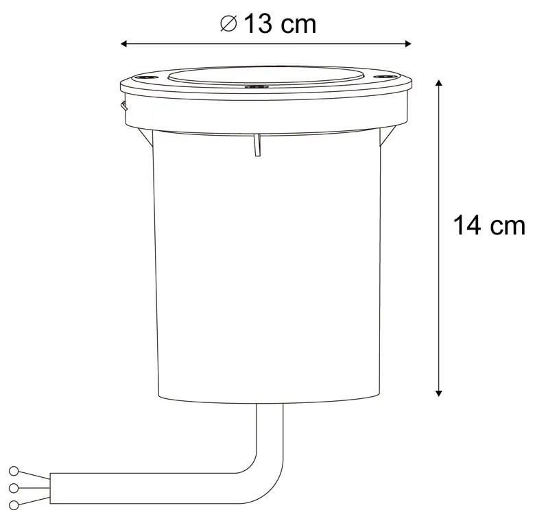 Spot modern de sol bej GU10 50mm reglabil IP65 - Delux