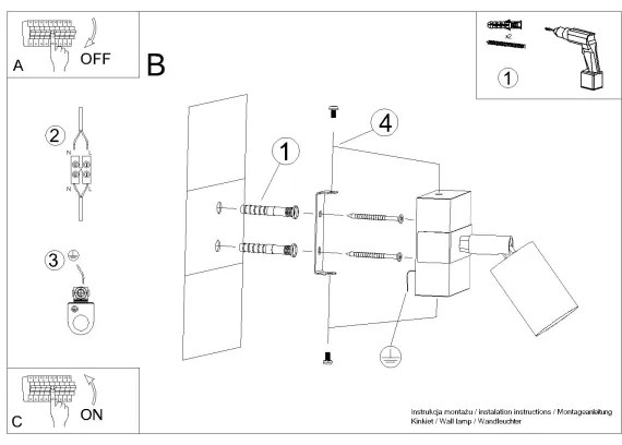 Spot de perete Sollux SL.1343 FAGER 1xGU10/10W/230V negru