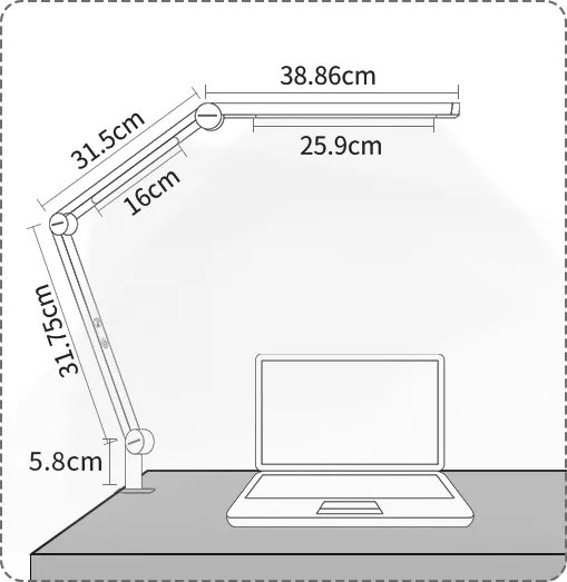 Brilagi-LED Lampă de masă tactilă reglabilă VARIO LED/12W/230V 3000-6500K albă