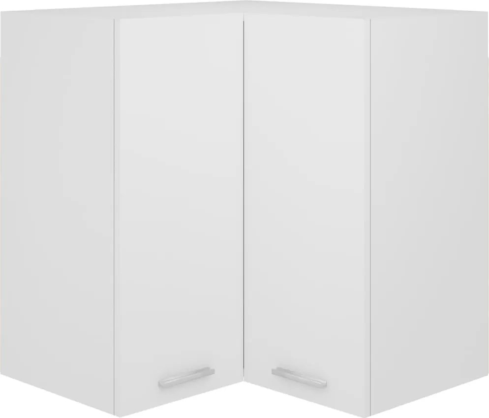 vidaXL Dulap suspendat de colț “Lyon”, alb, 57 x 57 x 60 cm