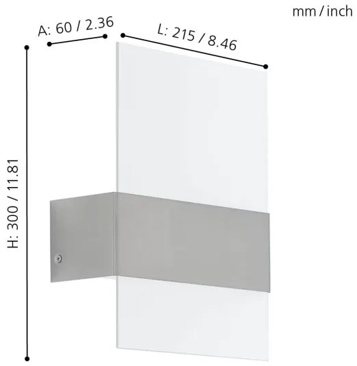 Eglo 93438 - Corp de iluminat LED exterior NADELA 2xLED/2,5W/230V