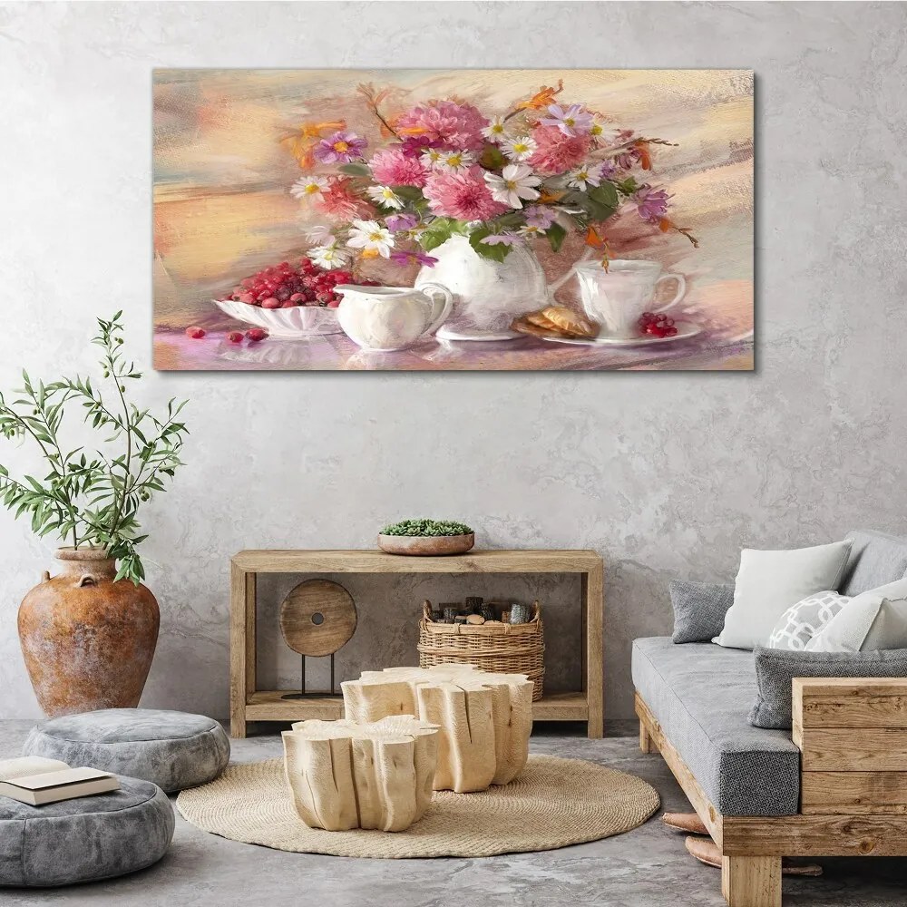 Tablou canvas Cupe cu flori abstracte