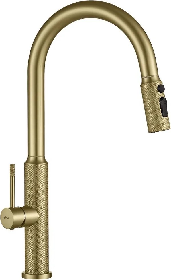 Baterie bucatarie Rea Master auriu periat