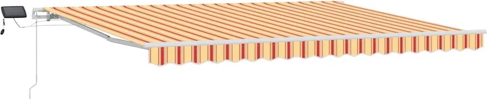 vidaXL Cortina Retractabilă Manual Galben și portocalie 450 × 350 cm