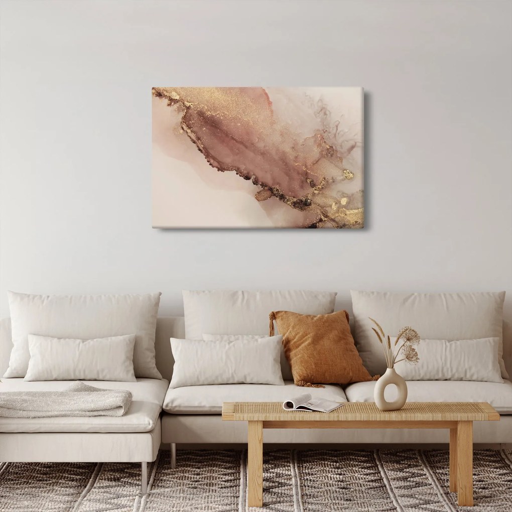 Tablou - Sclipici auriu (90x60 cm)