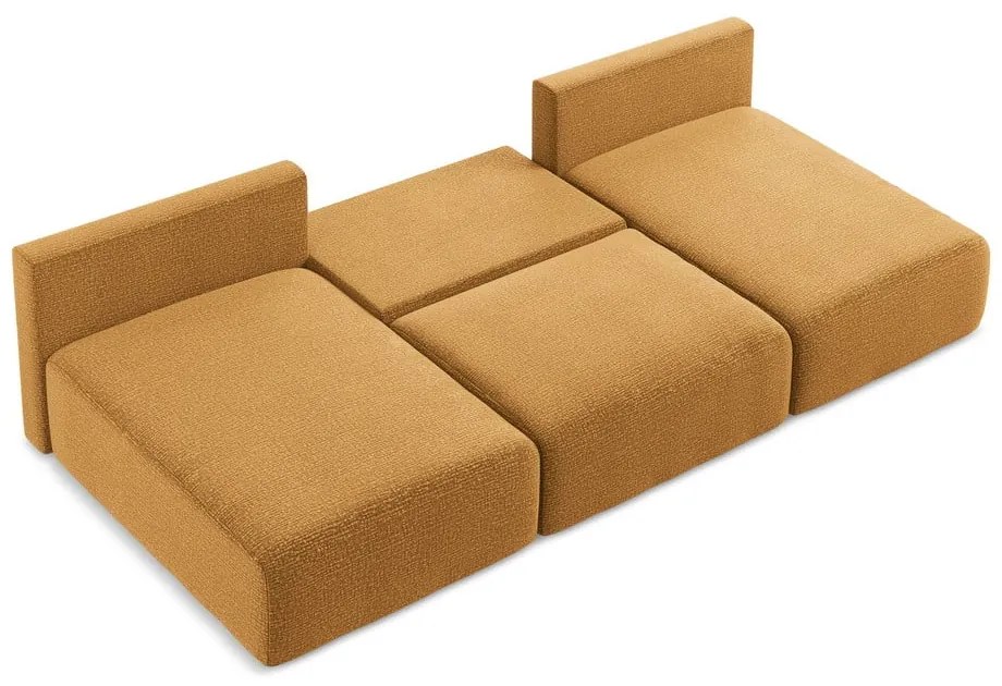 Colțar portocaliu extensibil/cu spațiu de depozitare Kalena – Makamii