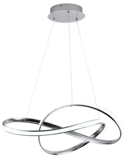 Lustră LED dimabilă pe cablu Brilagi COSMOWAVE LED/70W/230V 3000-6500K crom + telecomandă