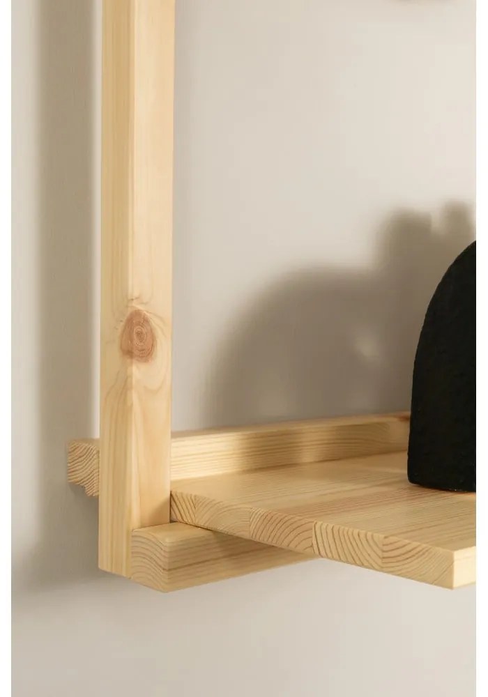 Bibliotecă de perete în culoare naturală din lemn de pin 192x47,5 cm Groove – Karup Design