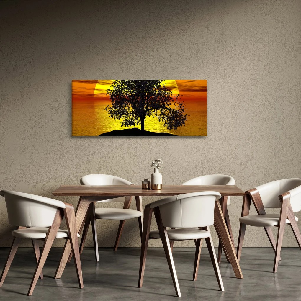 Tablou - Silueta copacilor (120x50 cm)