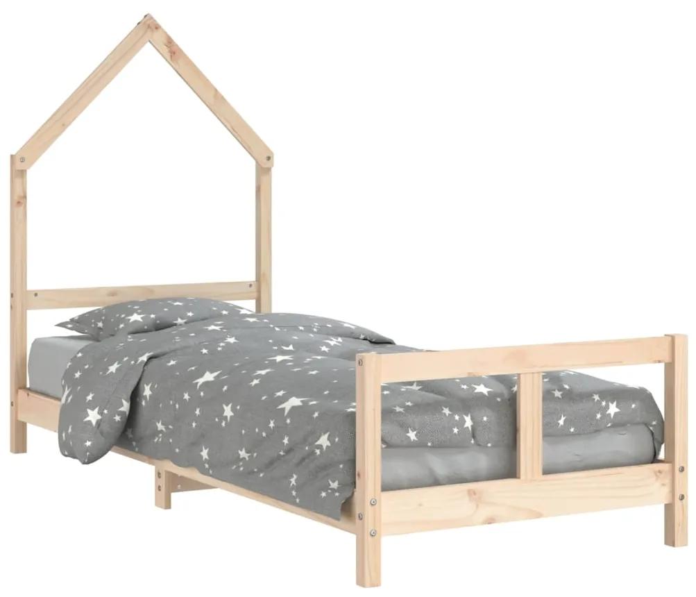834564 vidaXL Cadru de pat pentru copii, 80x200 cm, lemn masiv de pin