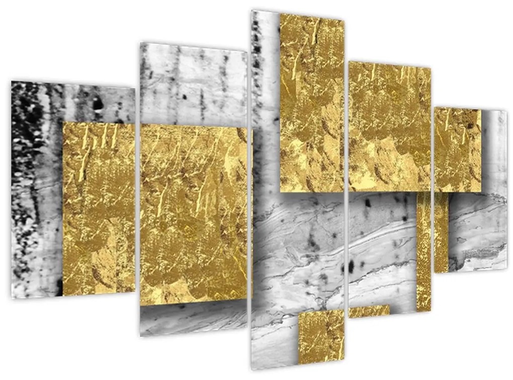 Tablou - Pătrate de aur N⁰3 (150x105 cm)