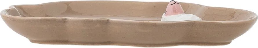 Farfurie pentru copii maro din gresie 14x20 cm Dolly – Bloomingville Mini