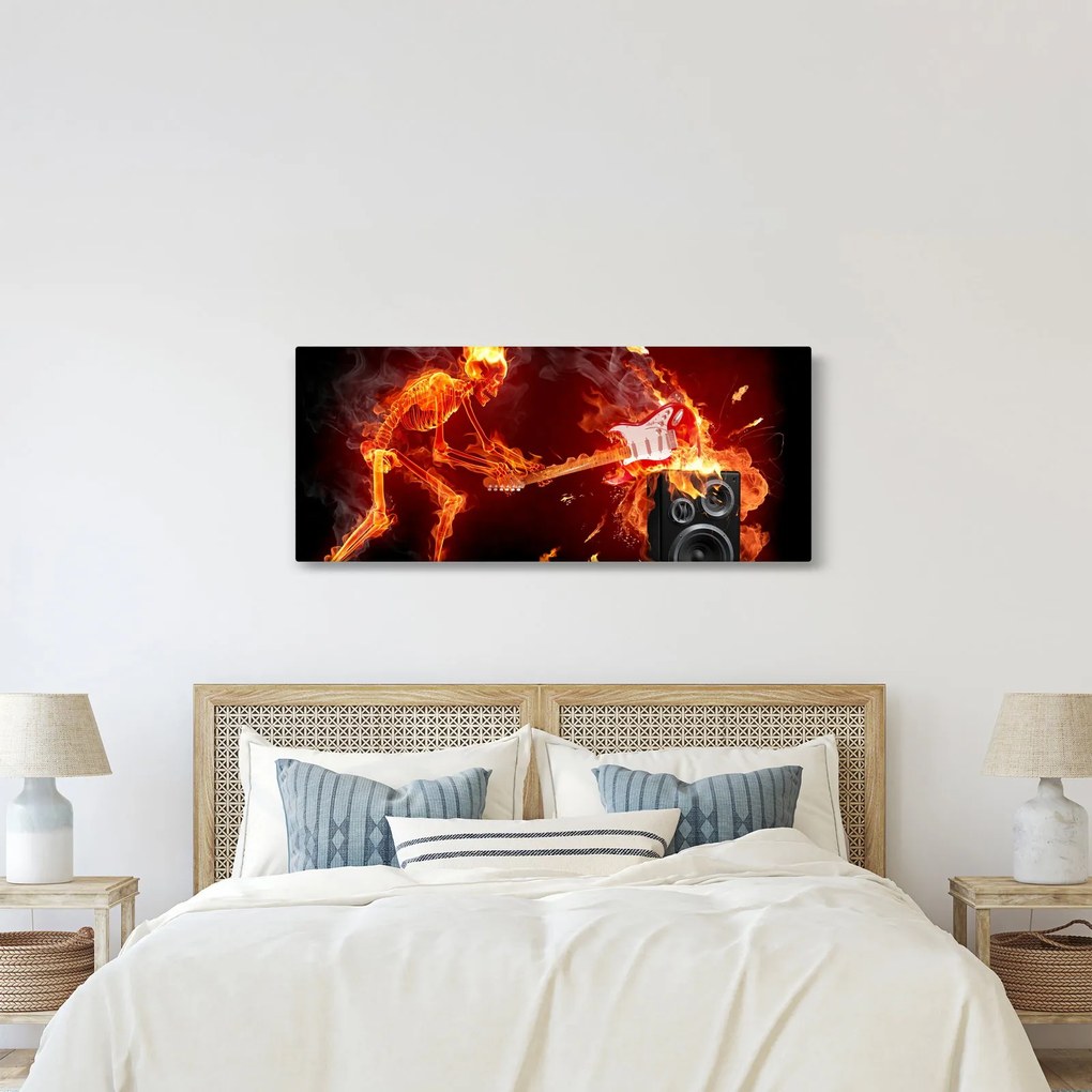 Tablou - Muzica în flăcări (120x50 cm)